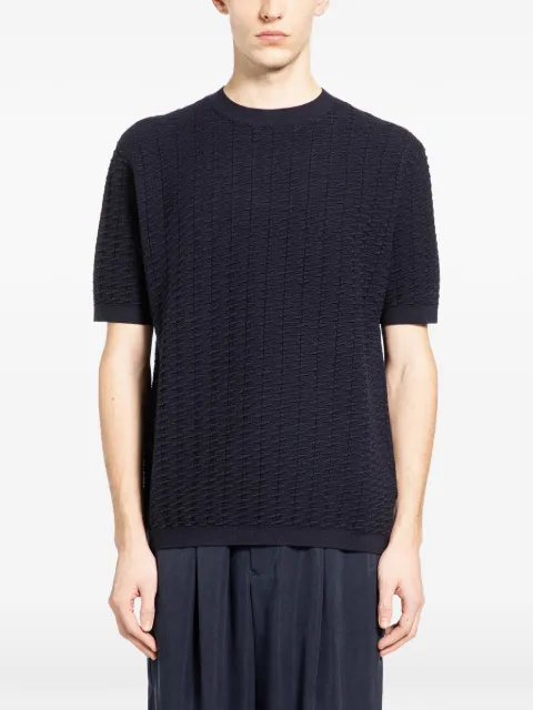 Giorgio Armani textured-knit T-shirt