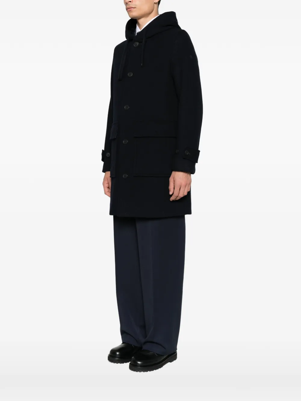 Manuel Ritz Jas met capuchon Blauw