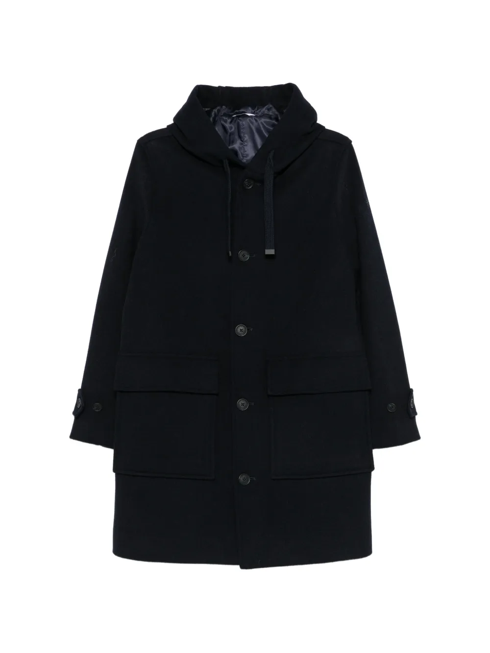 Manuel Ritz hooded button-up coat - Blu