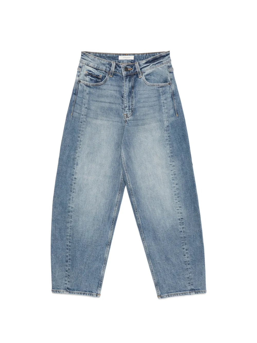 JcSophie Jeans Pita dritti effetto schiarito - Blu
