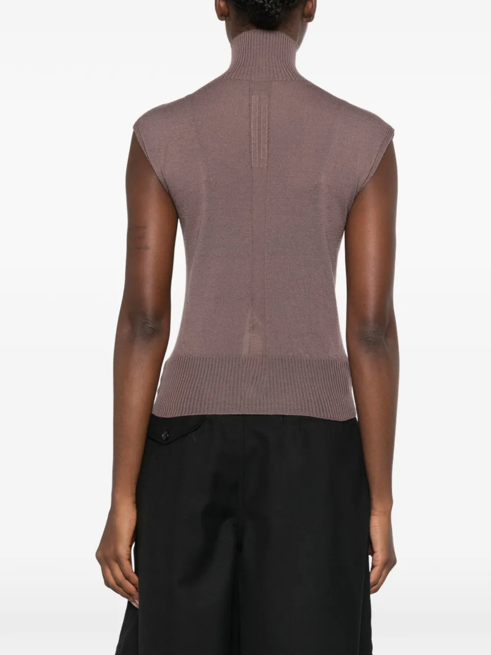 Rick Owens turtle-neck sleeveless top Bruin