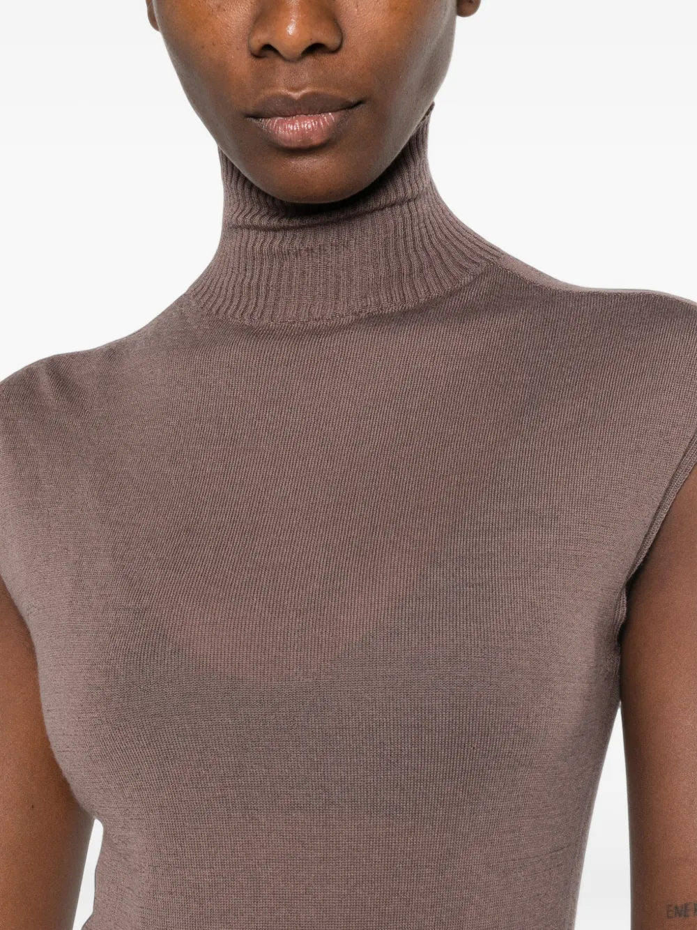 Rick Owens turtle-neck sleeveless top Bruin