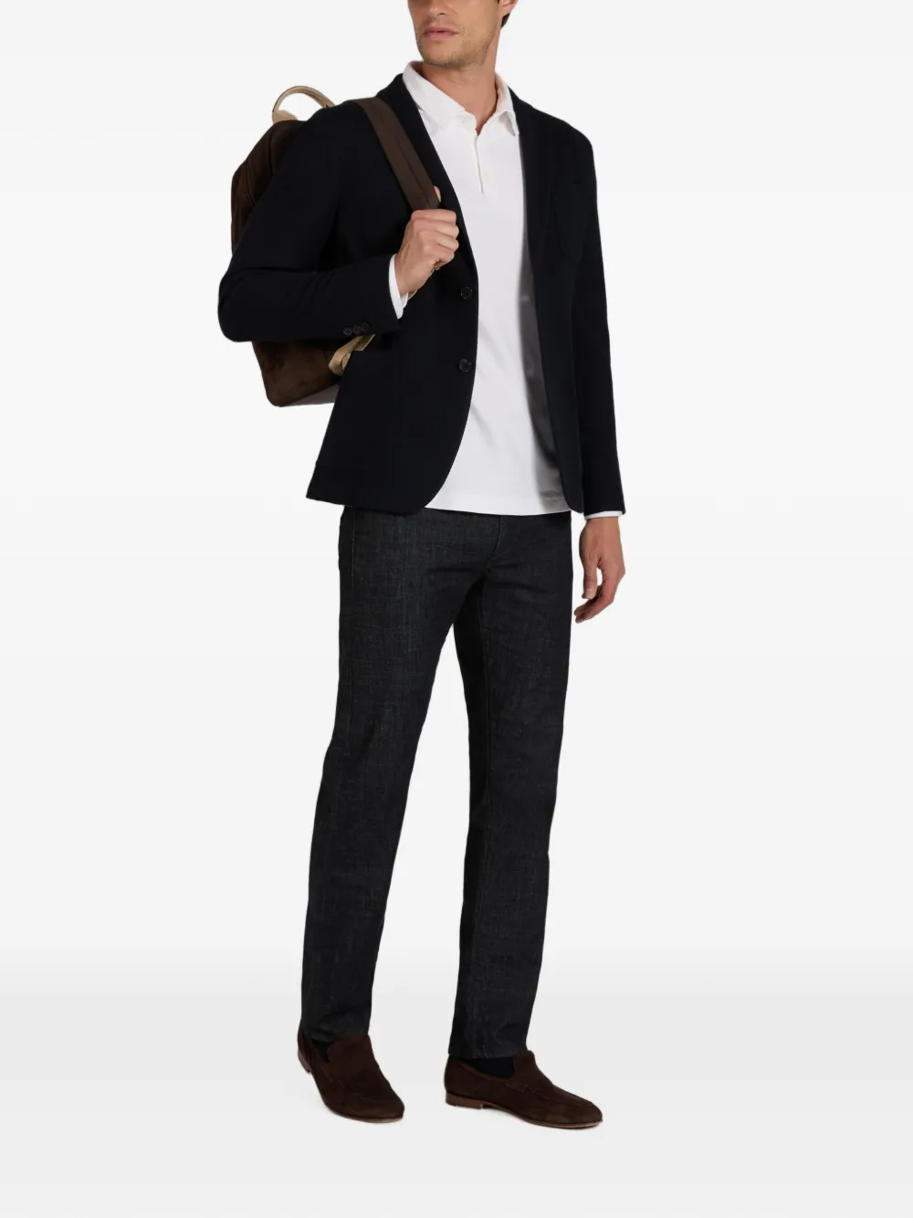 slowear Hopsack slim-fit blazer Blauw