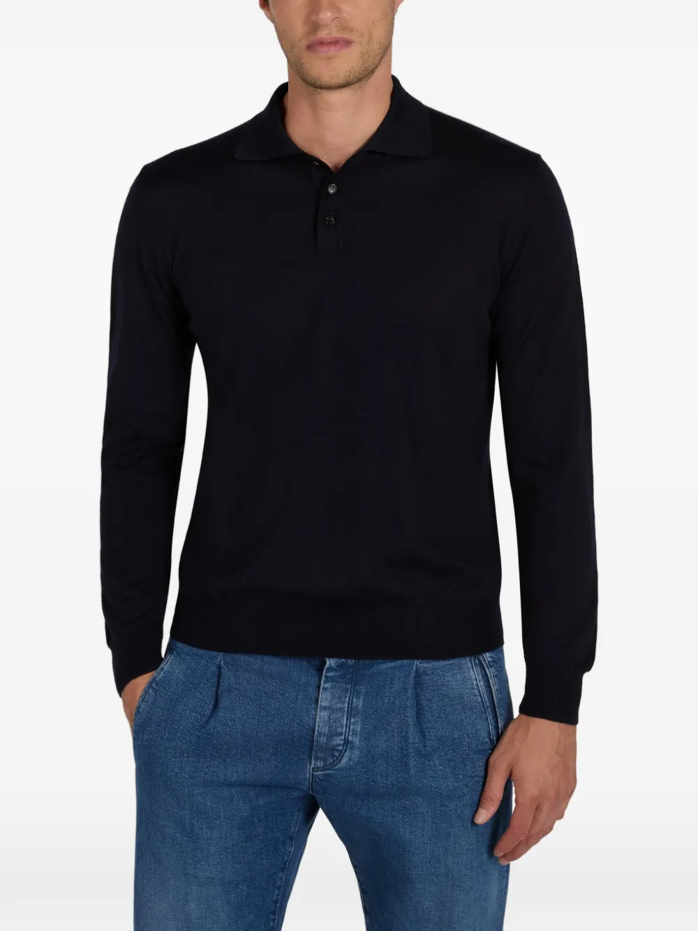 slowear Poloshirt met lange mouwen Blauw