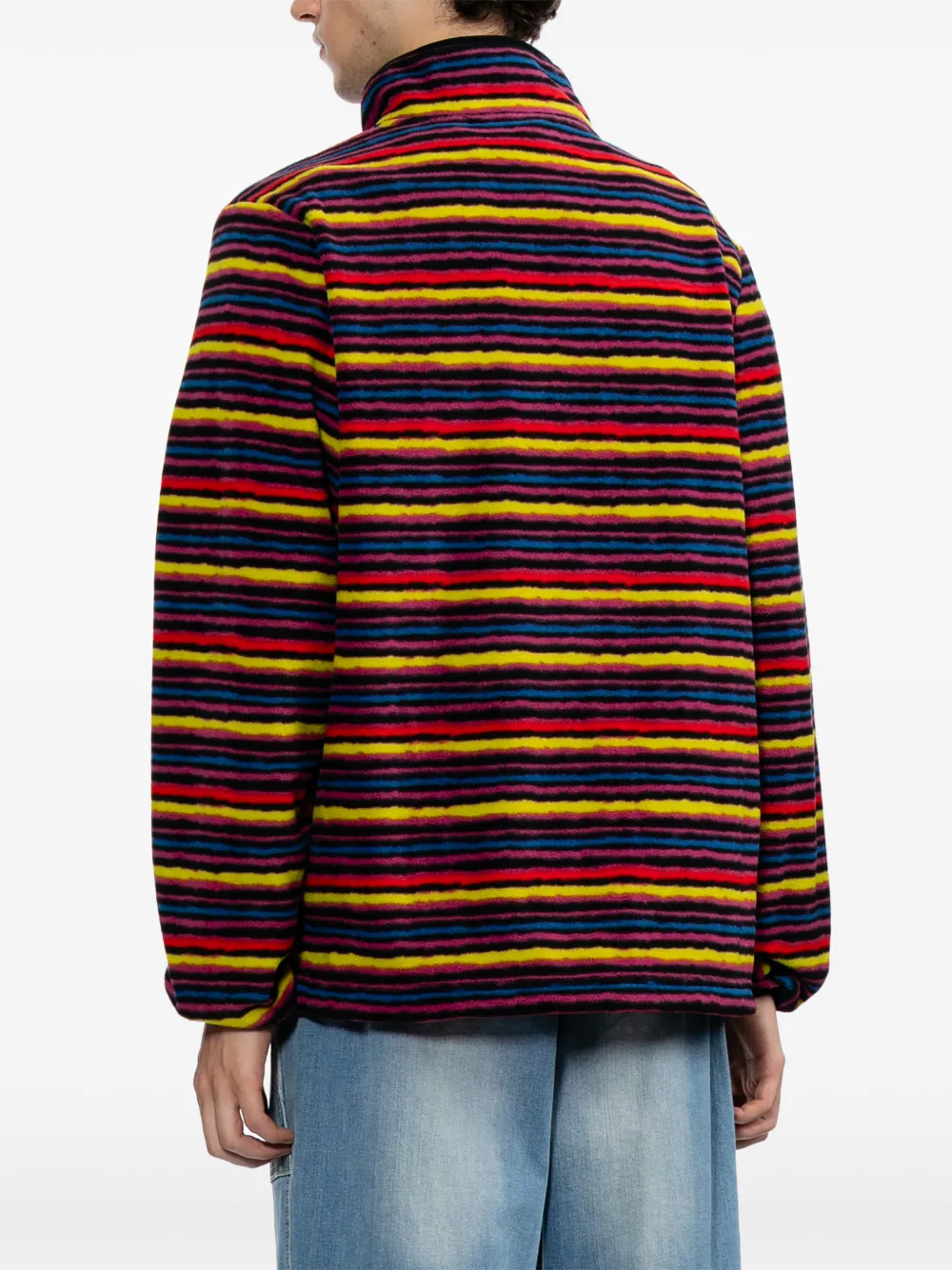 Gramicci Gestreepte fleece trui Roze