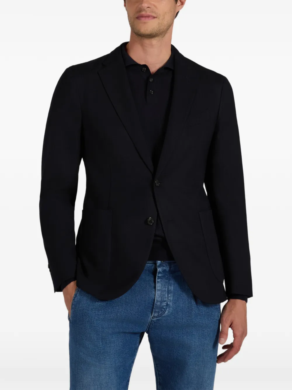 slowear Hopsack blazer Blauw