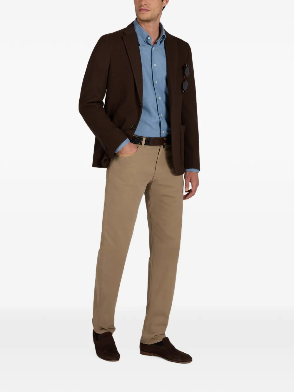 slowear Glanshirt overhemd van katoen-twill Blauw