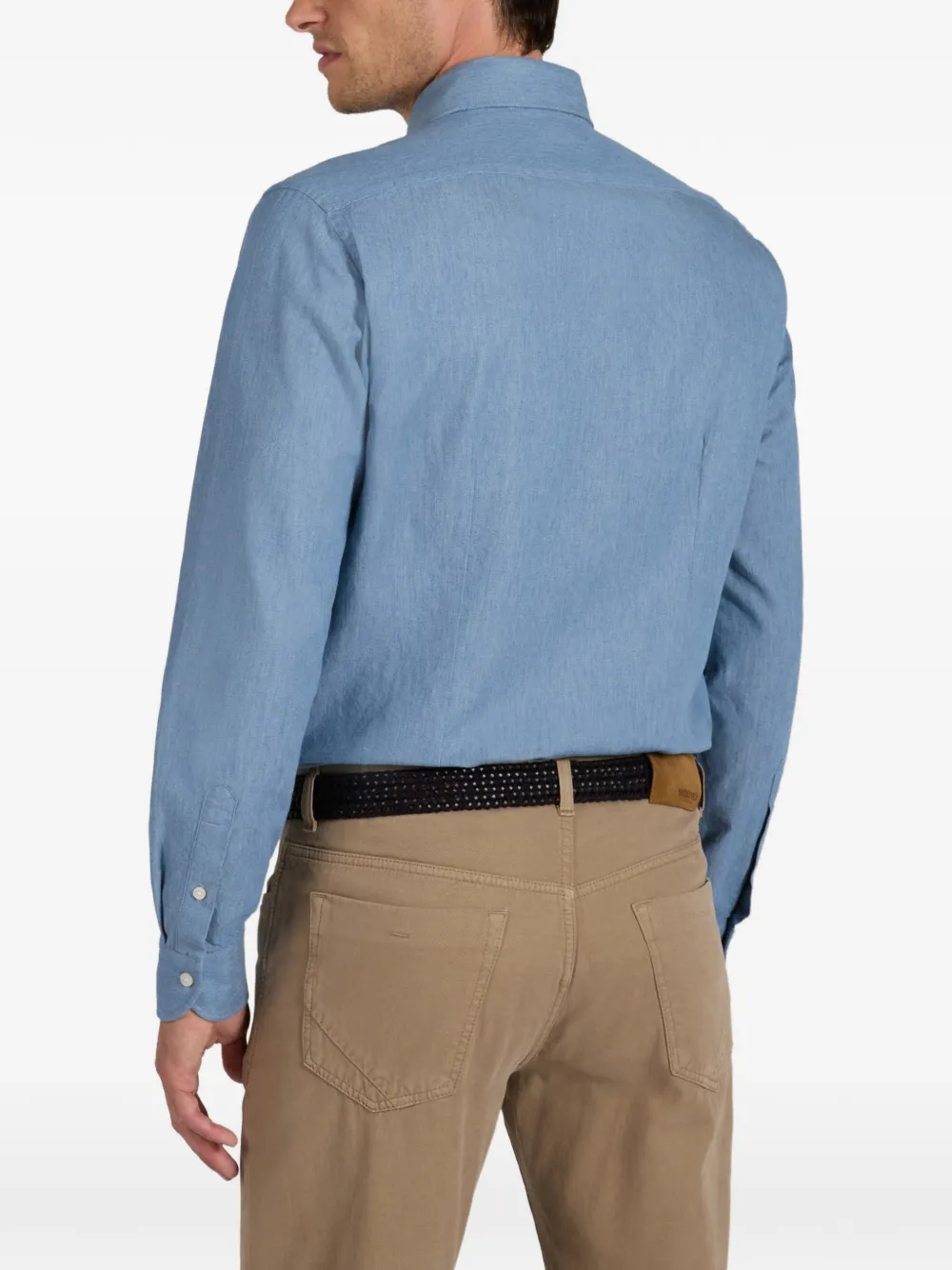 slowear Glanshirt overhemd van katoen-twill Blauw