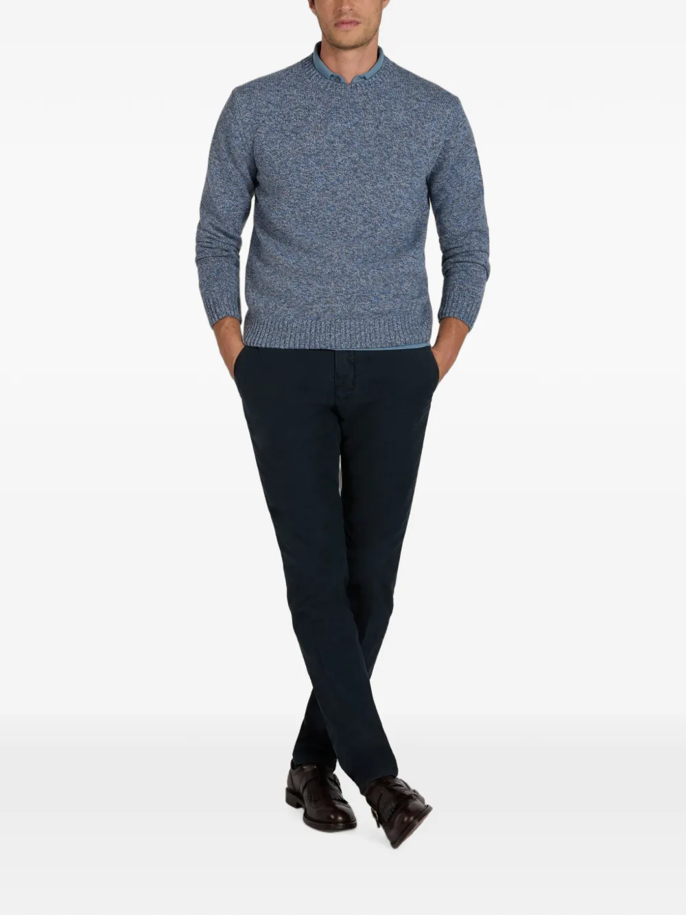 slowear IceCotton slim-fit poloshirt Blauw