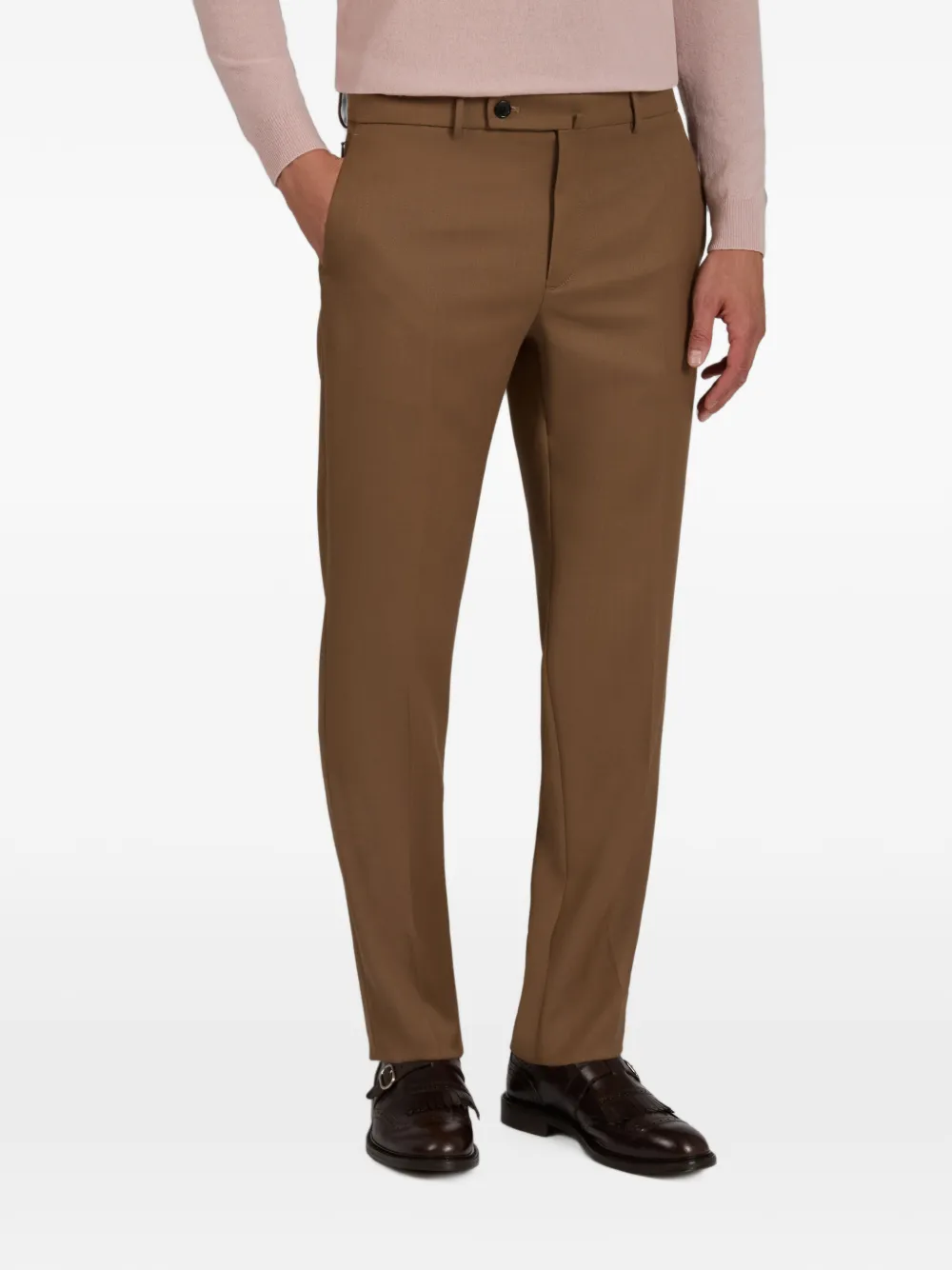 slowear Tekno Twill broek met toelopende pijpen Bruin