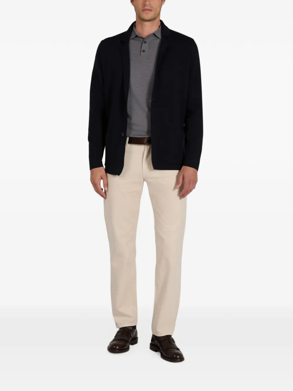 slowear Poloshirt met lange mouwen Grijs