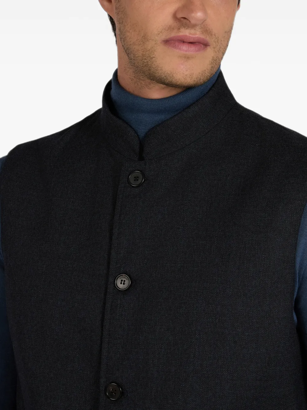slowear Montedoro gewatteerde wollen bodywarmer Grijs