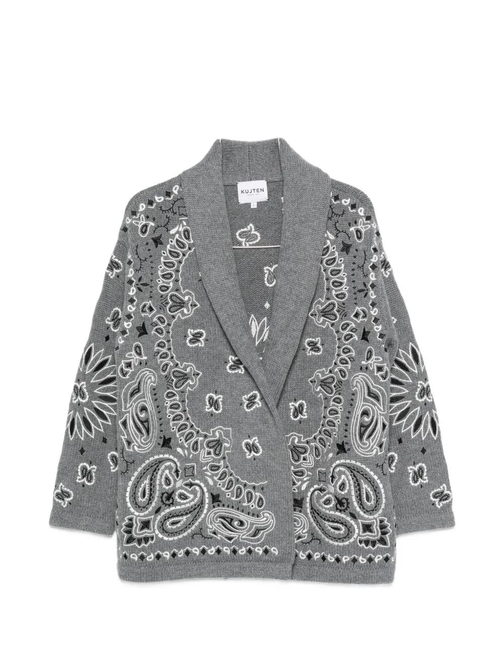 kujten Cody Bandana Bico cardigan - Grigio