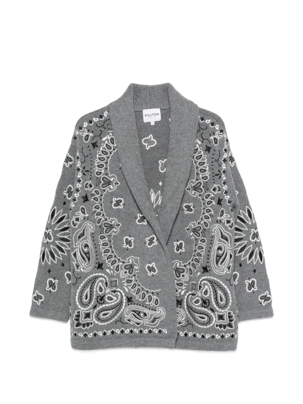 kujten Cody Bandana Bico cardigan - Grau