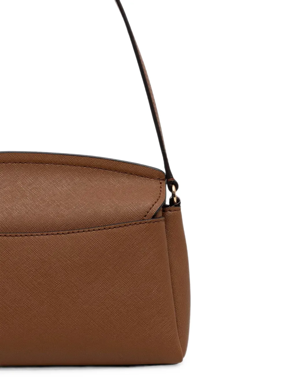 Michael Kors Schoudertas van saffianoleer met logo-plakkaat Bruin
