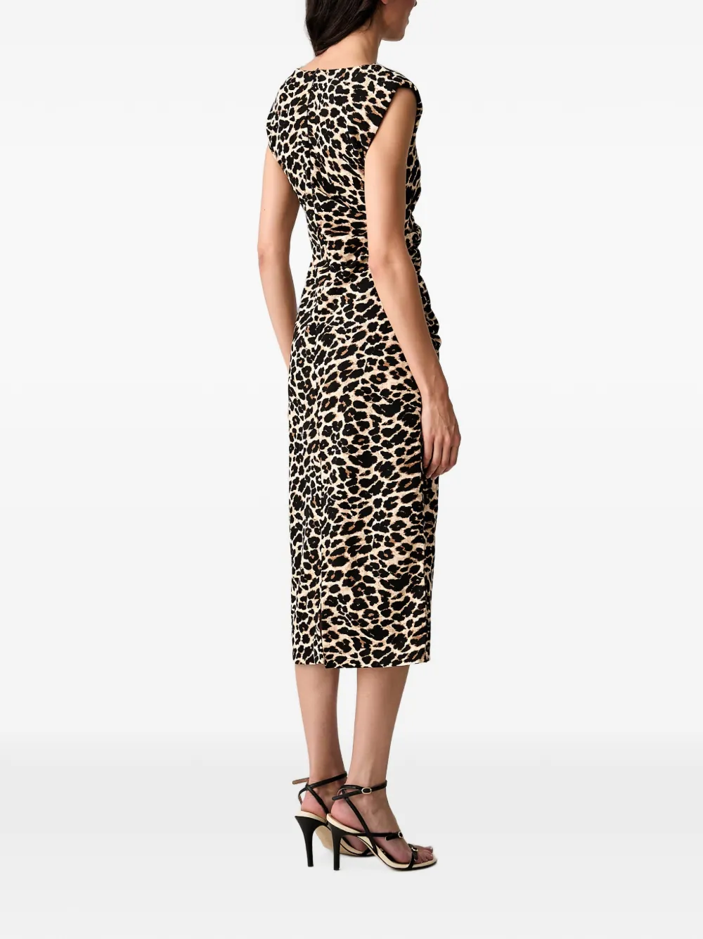 Morgan Midi-jurk met luipaardprint Beige