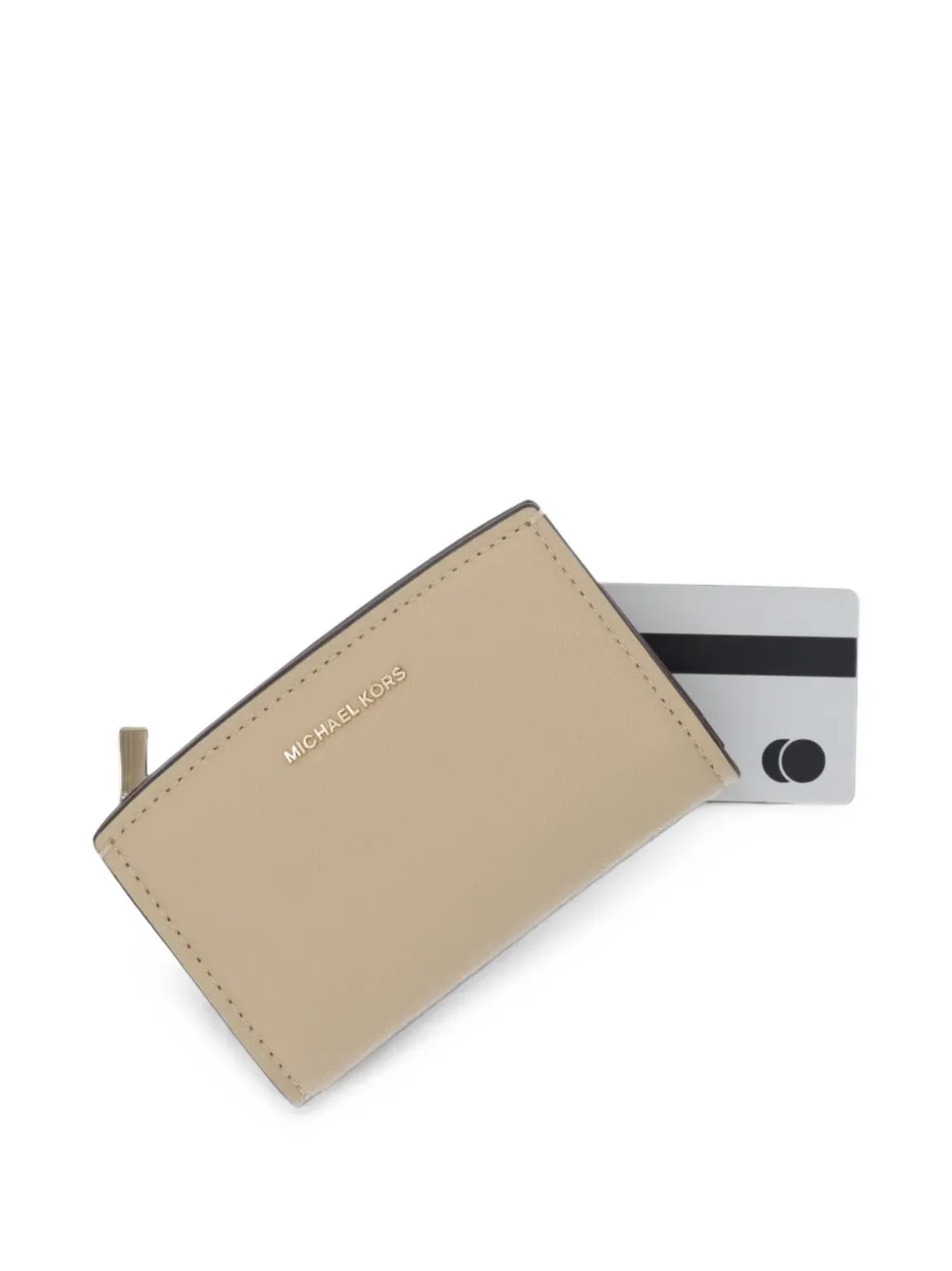 Michael Kors Portemonnee met logoplakkaat Beige