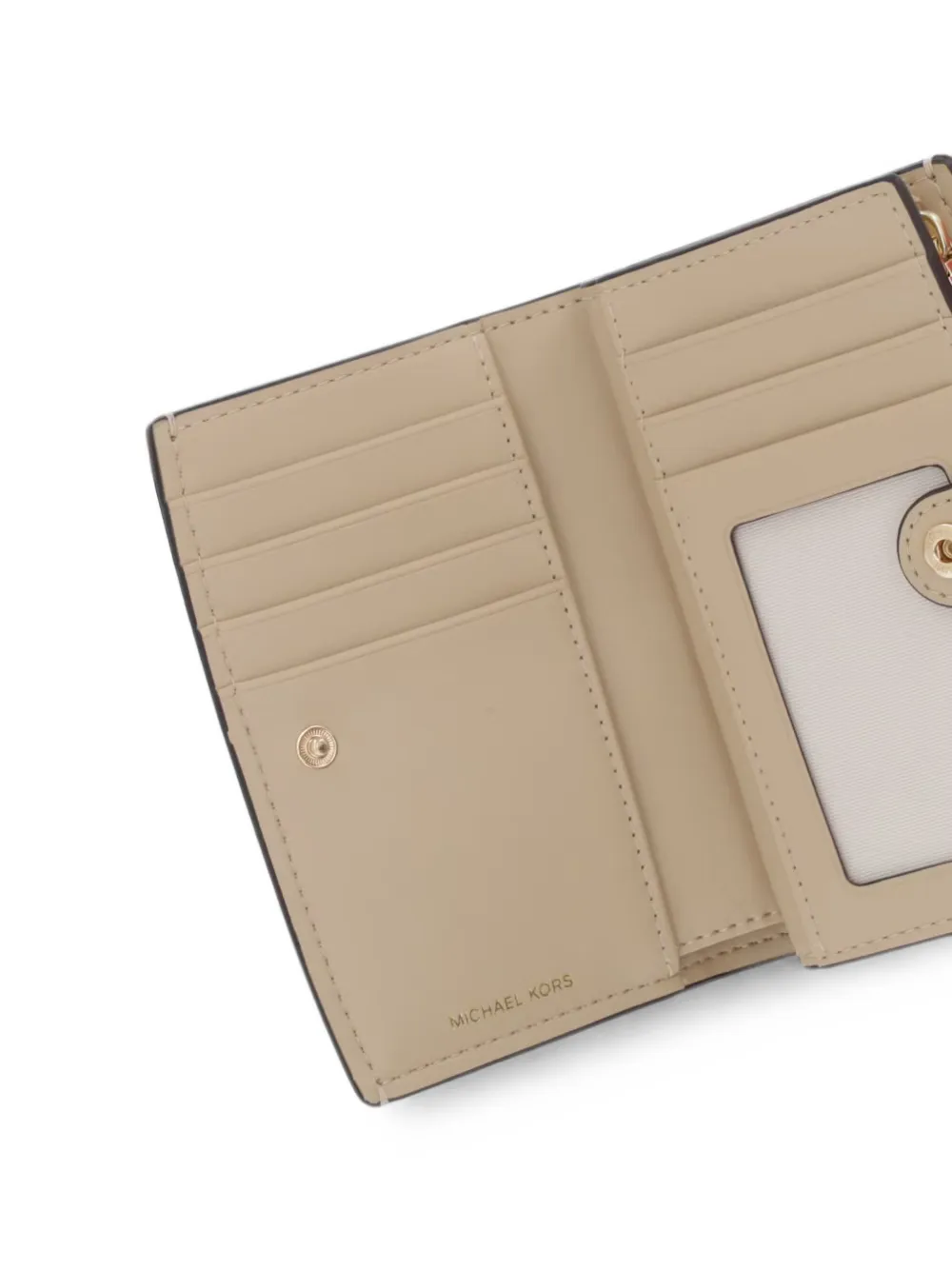 Michael Kors Portemonnee met logoplakkaat Beige