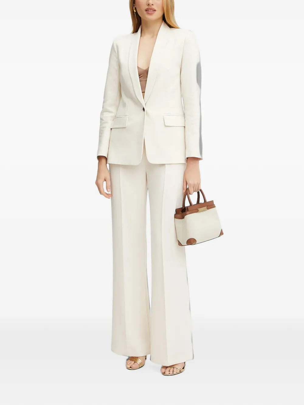 Morgan Viko.f blazer met enkele rij knopen Beige
