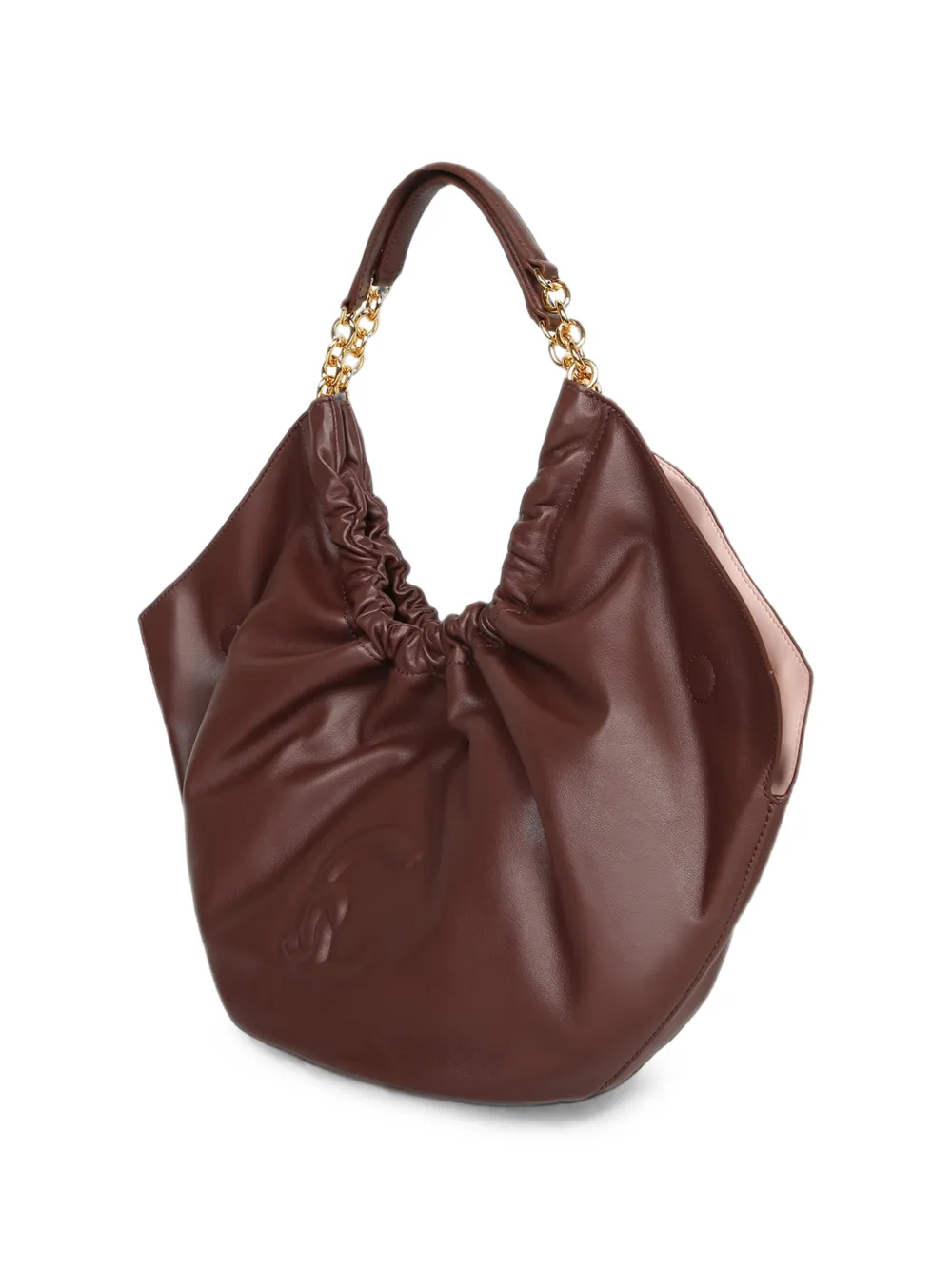 Coccinelle Medium Smash shopper met schakels en ruches Rood