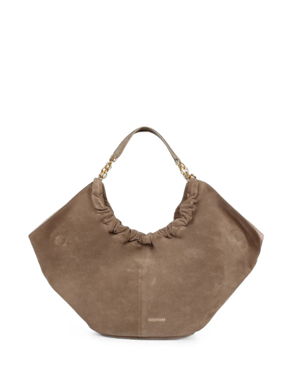 Coccinelle logo-embossed chain-link shoulder bag - Toni neutri