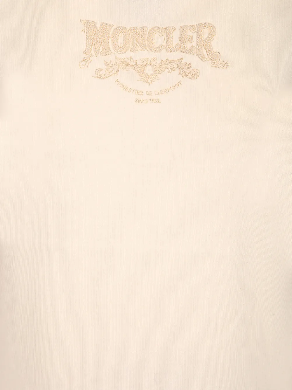 Moncler logo-embroidered T-shirt Wit