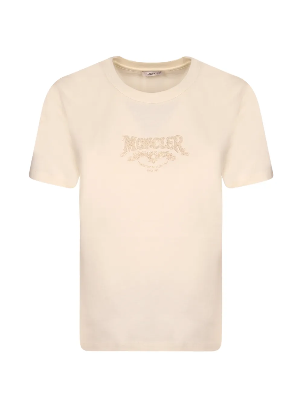 Moncler logo-embroidered T-shirt Wit