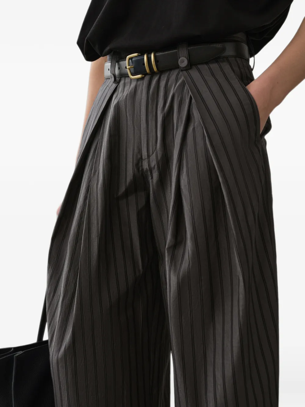 LESS Gestreepte pantalon Grijs
