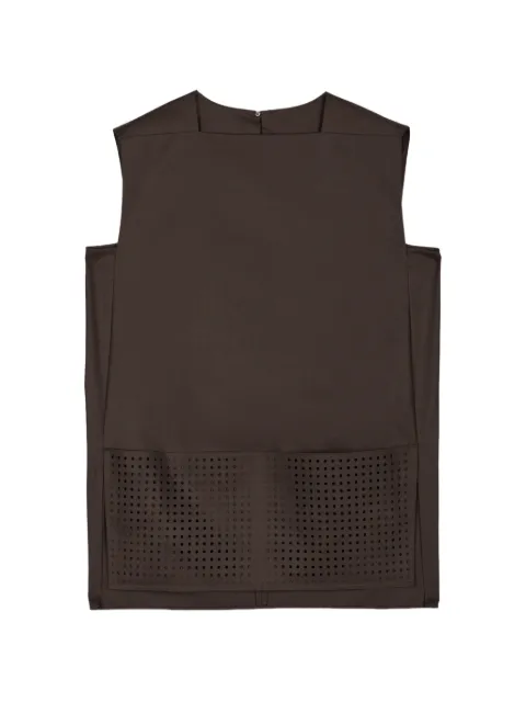 LESS laser-cut square-neck top