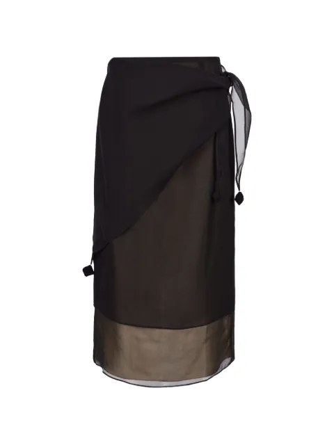 LESS jupe mi-longue en organza