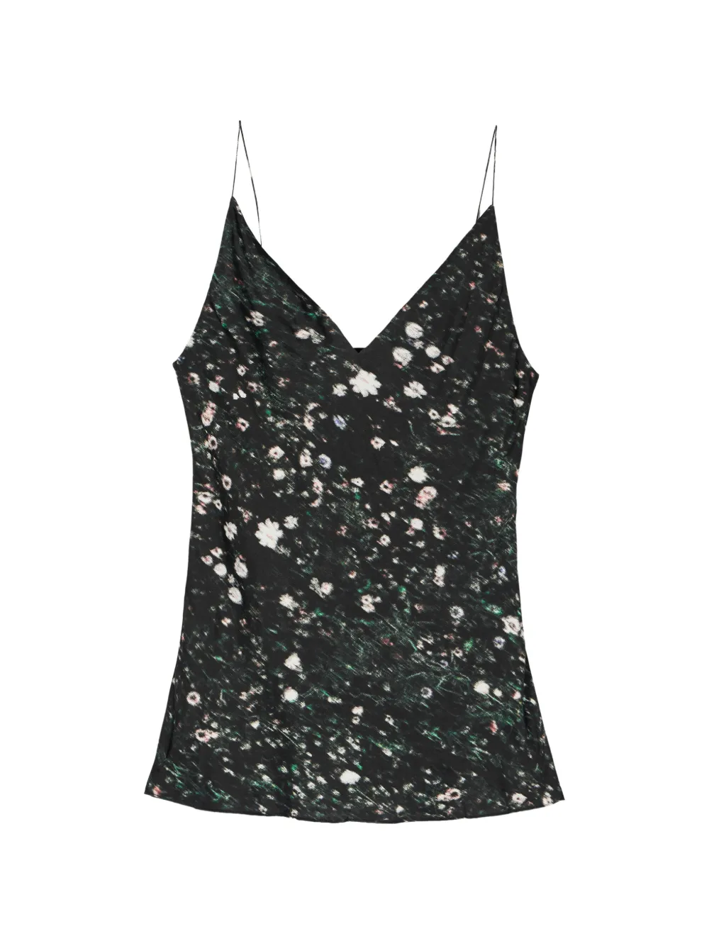 LESS Top a fiori - Nero