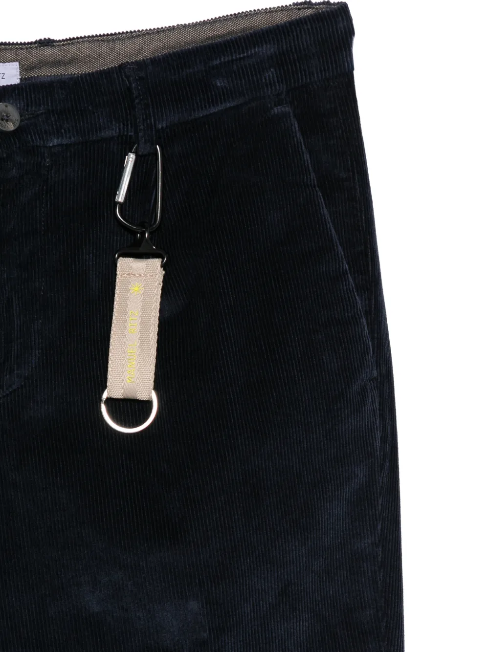 Manuel Ritz Ribfluwelen plooibroek Blauw