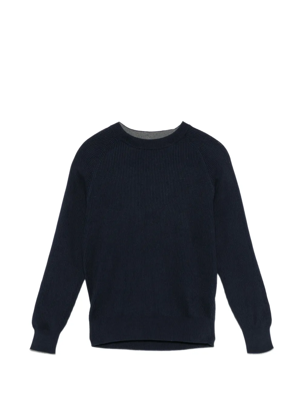 Brunello Cucinelli Kids Gerippter Strickpullover - Blau