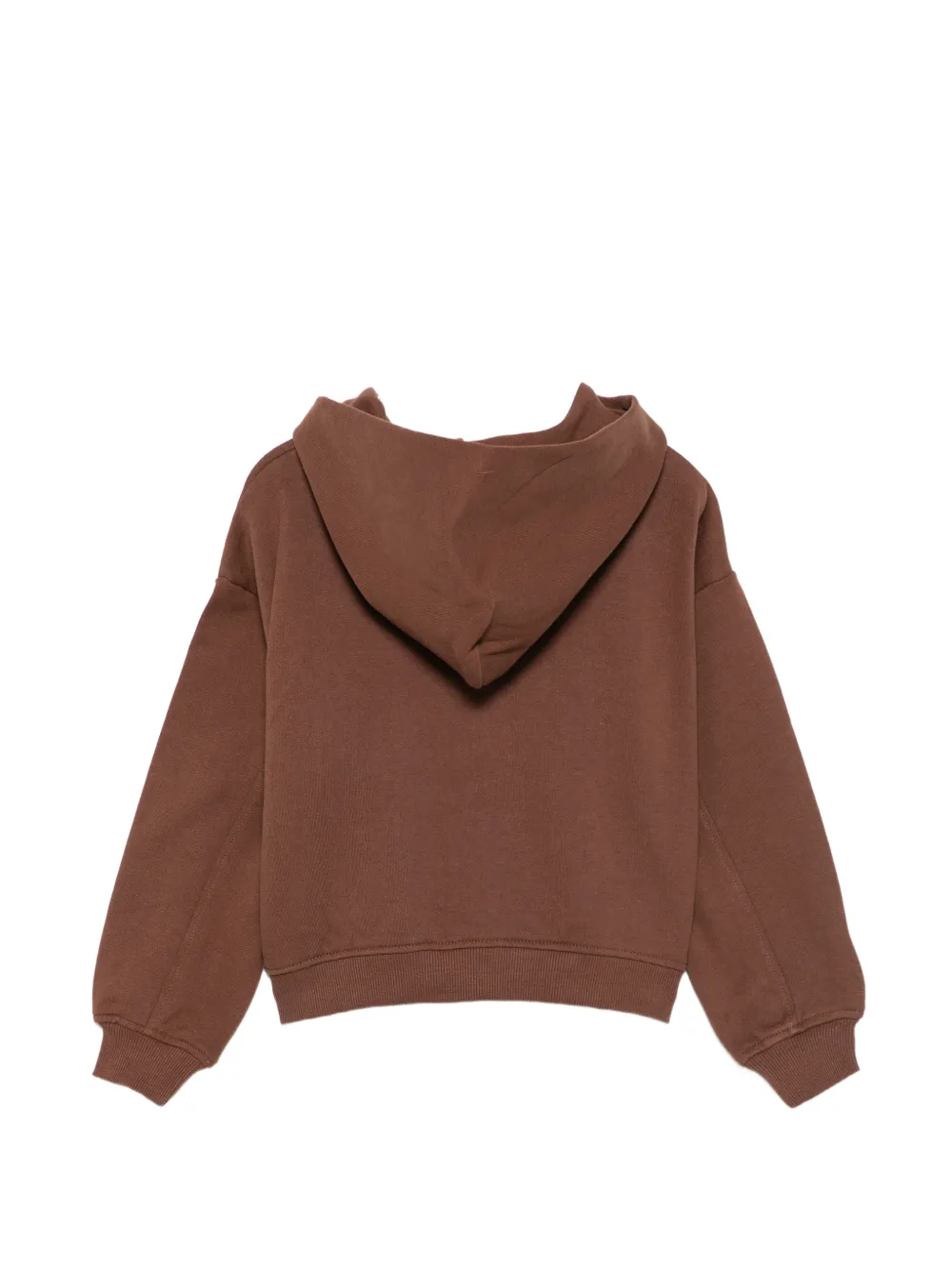 Calvin Klein Kids Hoodie met geborduurd logo en rits Bruin