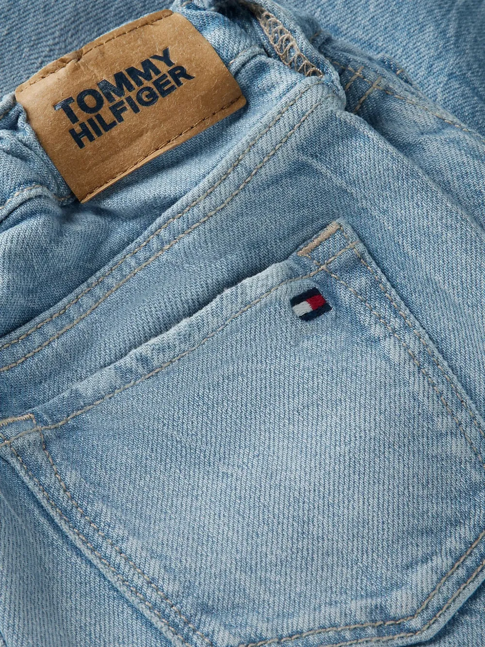 Tommy Hilfiger Junior Jeans met logodetail Blauw