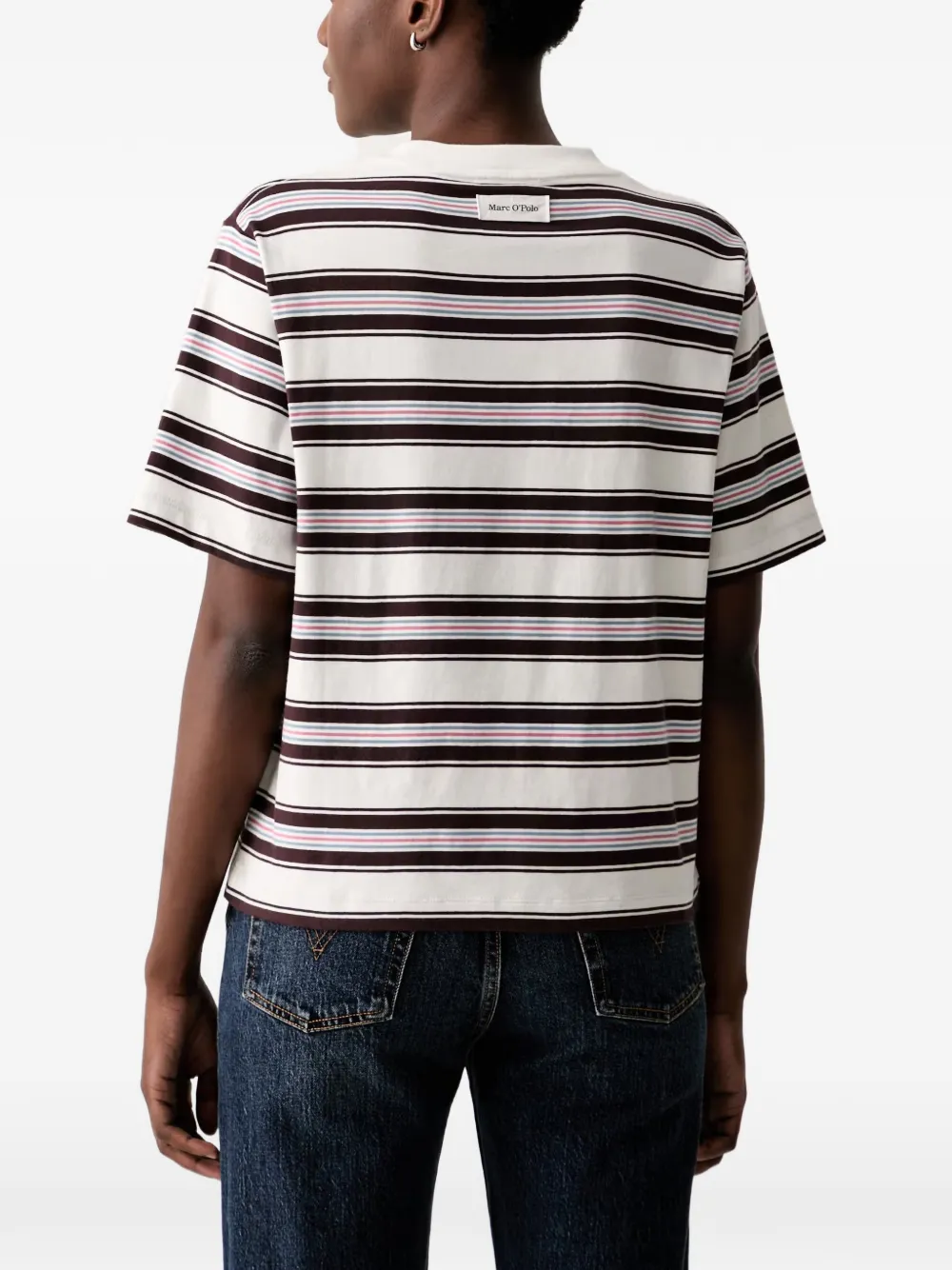 Marc O'Polo Gestreept T-shirt Beige
