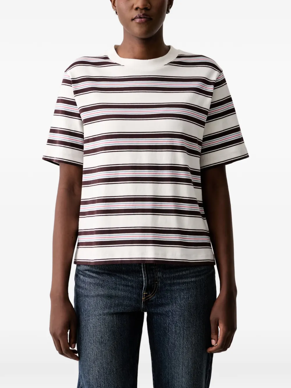 Marc O'Polo striped short-sleeve T-shirt - Toni neutri