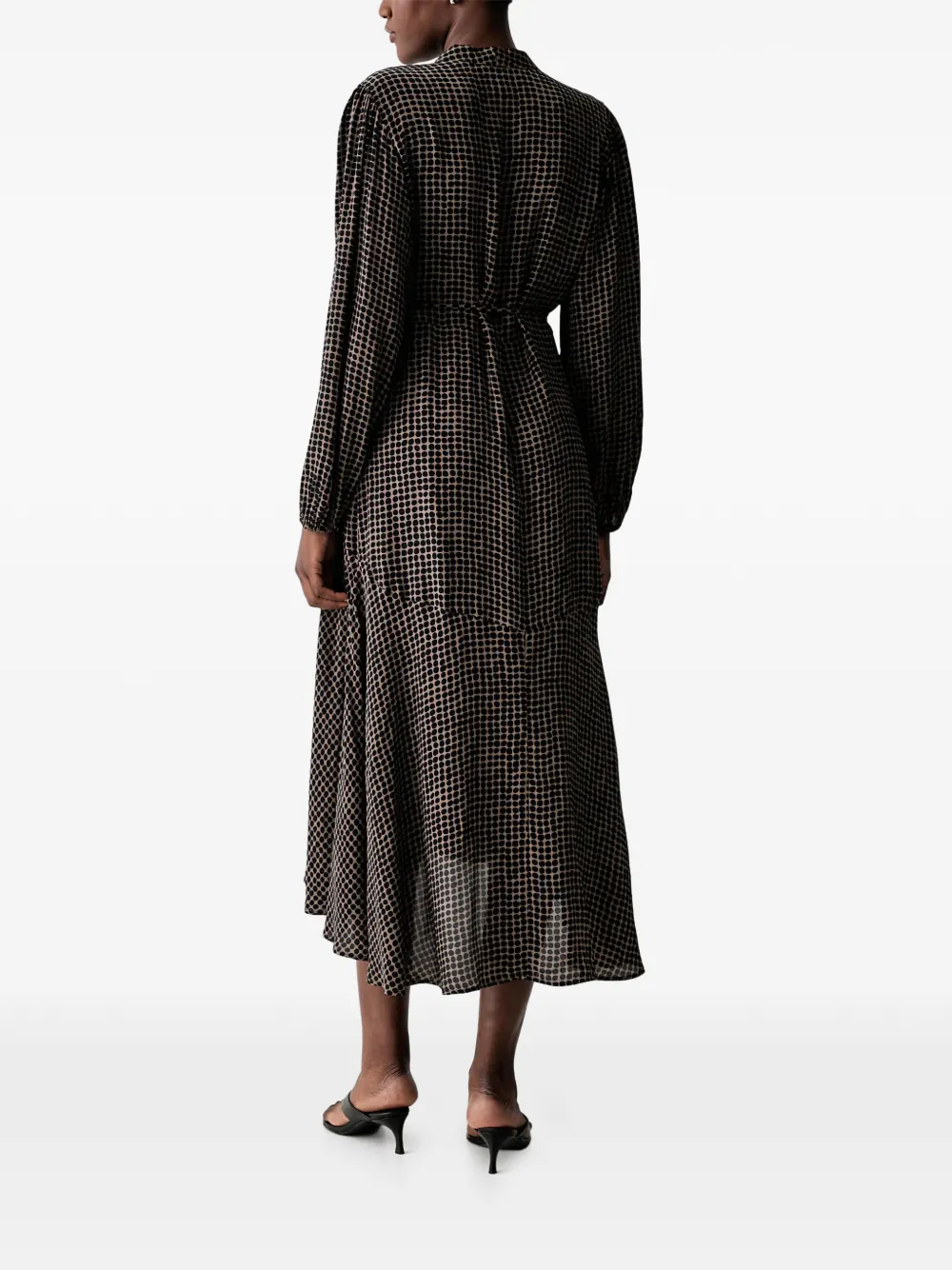 Marc O'Polo Midi-jurk met stippen Bruin
