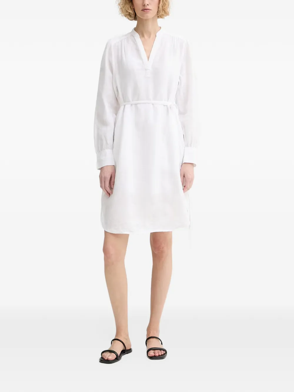 Marc O'Polo robe courte ceinturée à manches longues - Blanc Marc O'Polo robe courte ceinturée à manches longues - Blanc