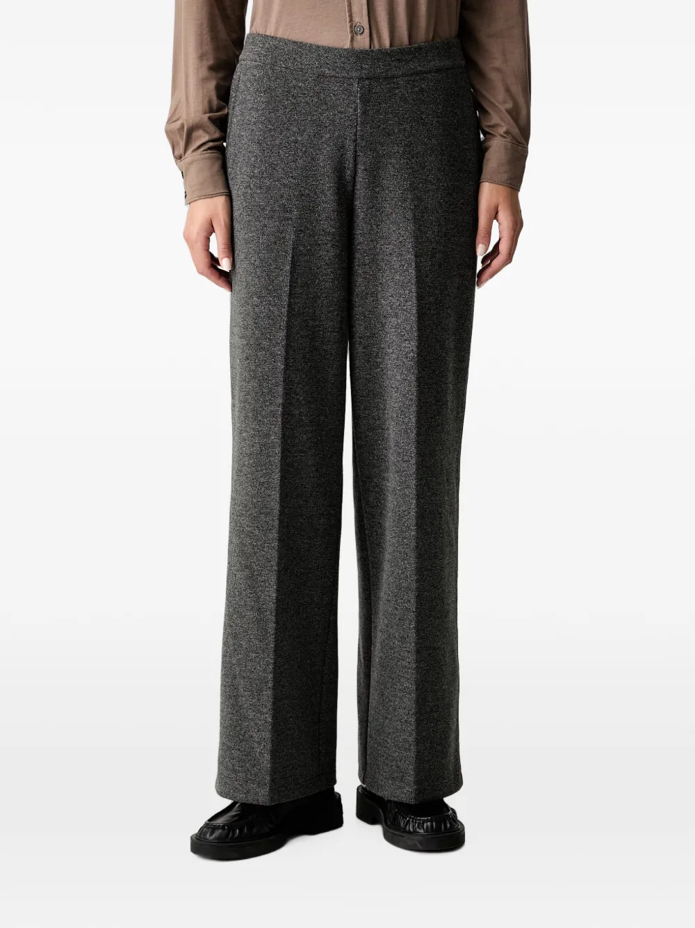 Marc O'Polo pressed-crease straight-leg trousers - Grigio