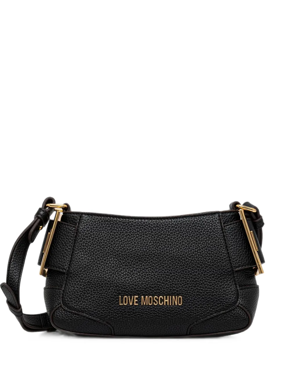 Love Moschino logo-plaque cross body bag - Nero