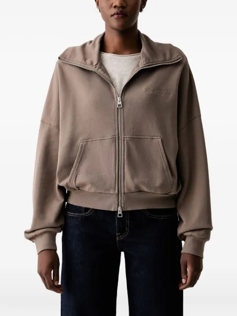 Marc O'Polo hoodie con logo bordado y cierre