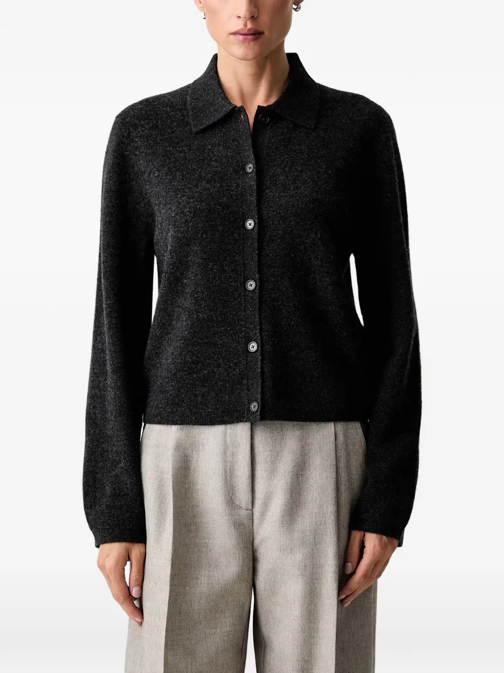 Marc O'Polo button-up collared cardigan - Grigio