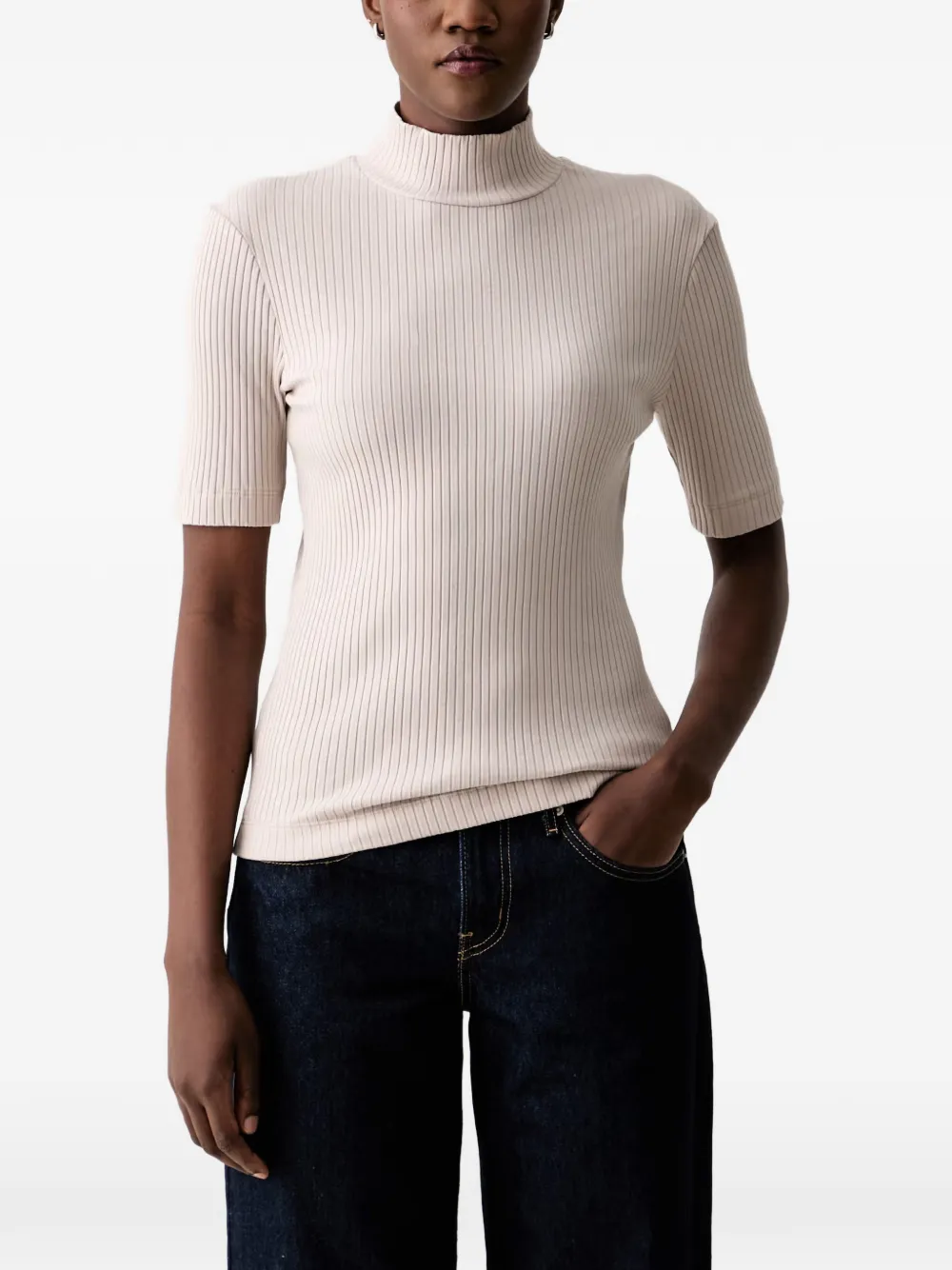 Marc O'Polo ribbed-knit high-neck T-shirt