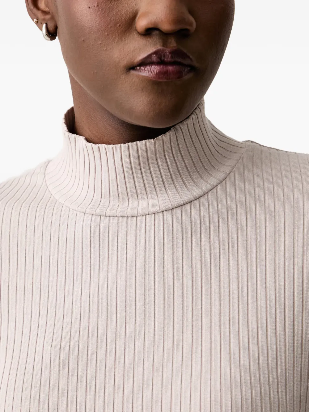 Marc O'Polo Ribgebreide T-shirt Beige