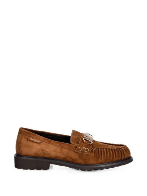 Love Moschino logo-plaque pleated loafers