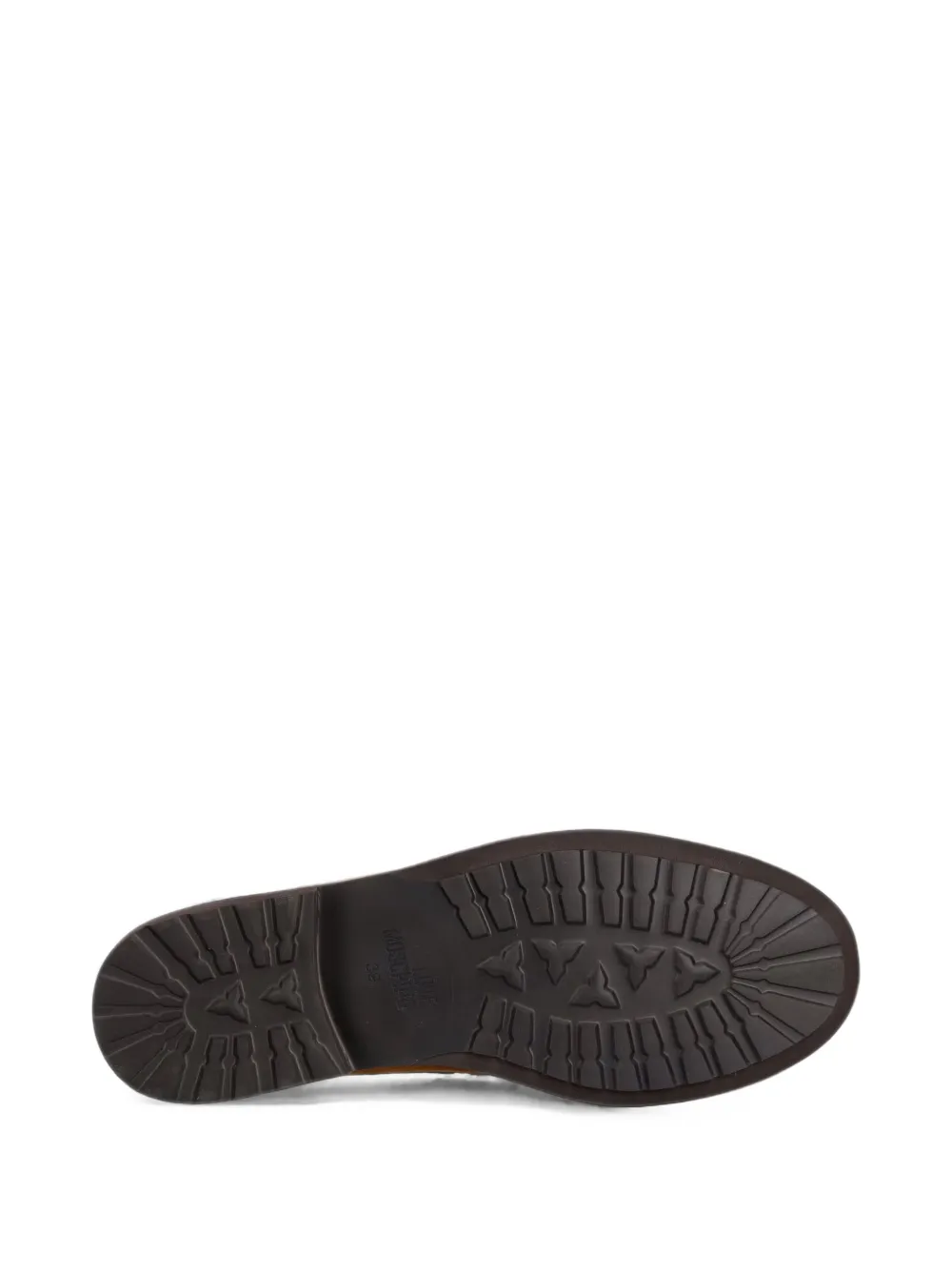 Love Moschino logo-plaque pleated loafers Bruin