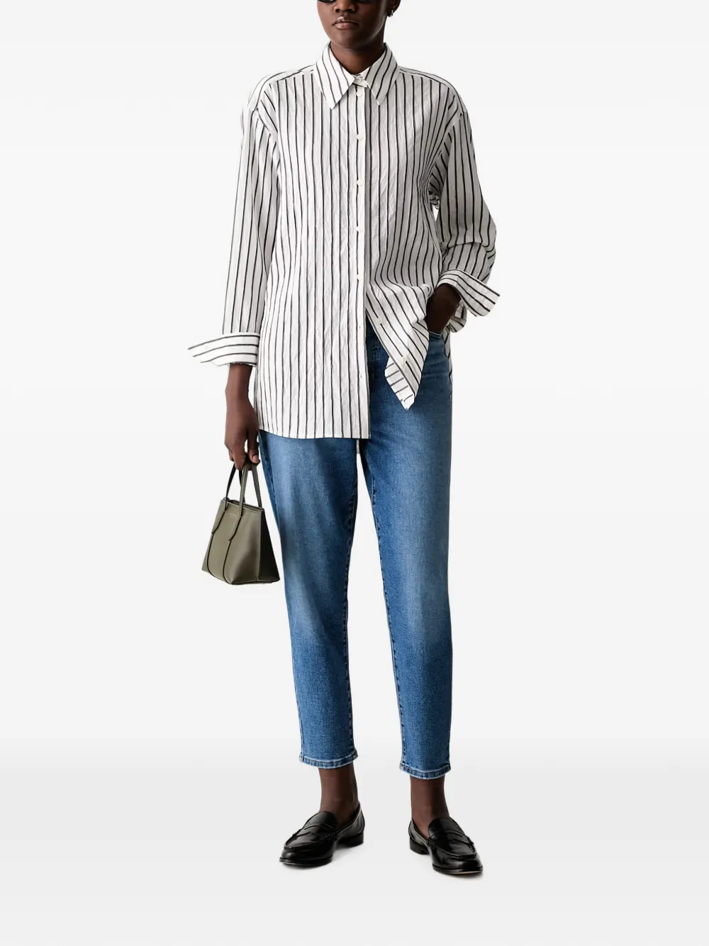Marc O'Polo Gestreept blouse Wit