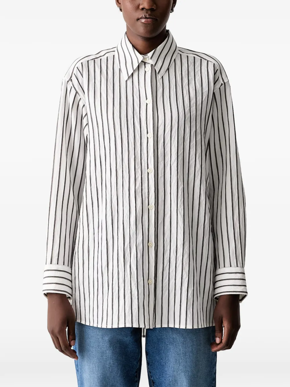 Marc O'Polo striped long-sleeve shirt - Bianco