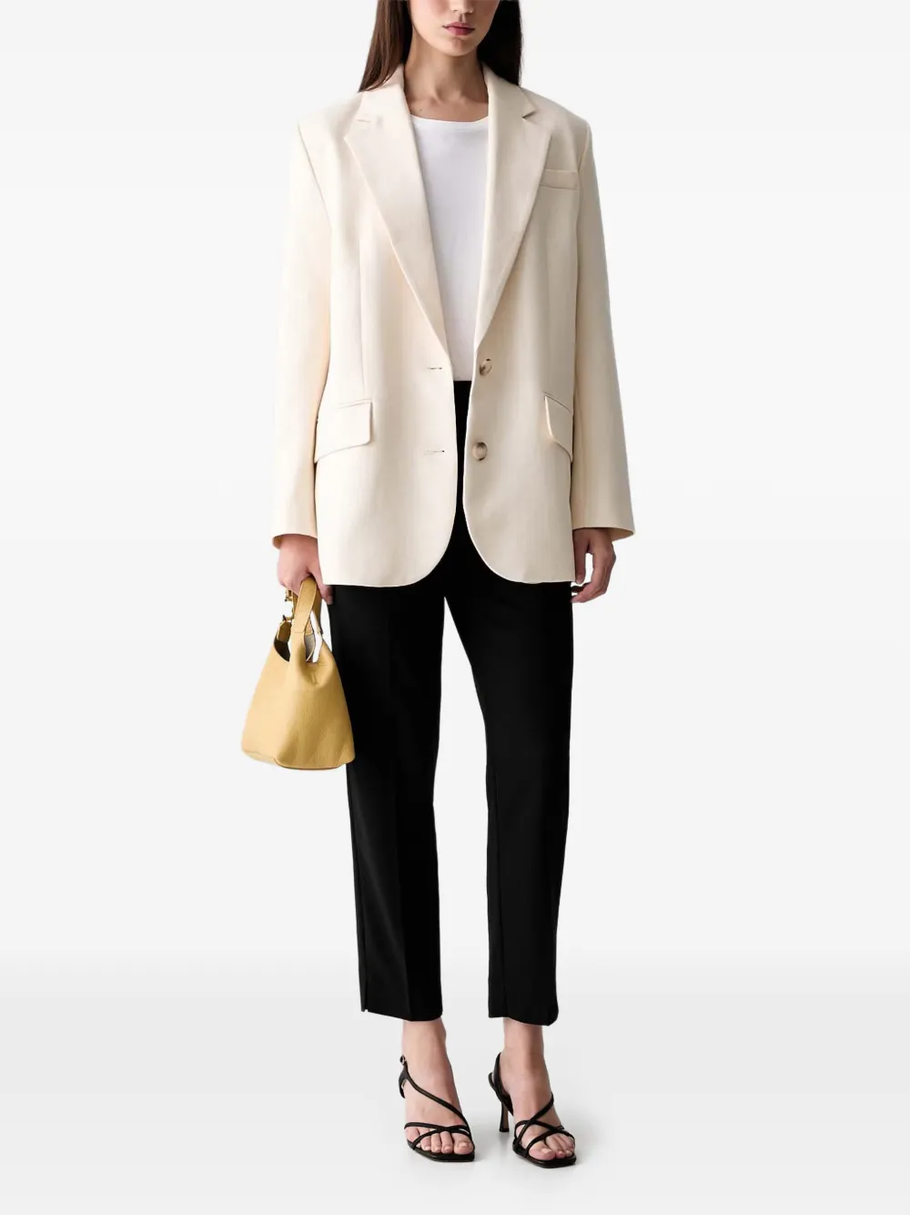 Marc O'Polo Malin geplooide pantalon Zwart